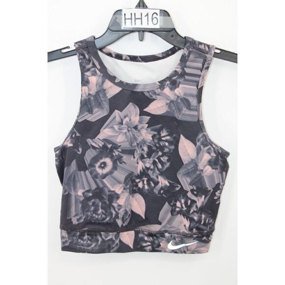 Nike Women's Epic Lux Printed Crop Top Purple Sz XS AQ1541-081 - Picture 3 of 7